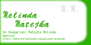 melinda matejka business card